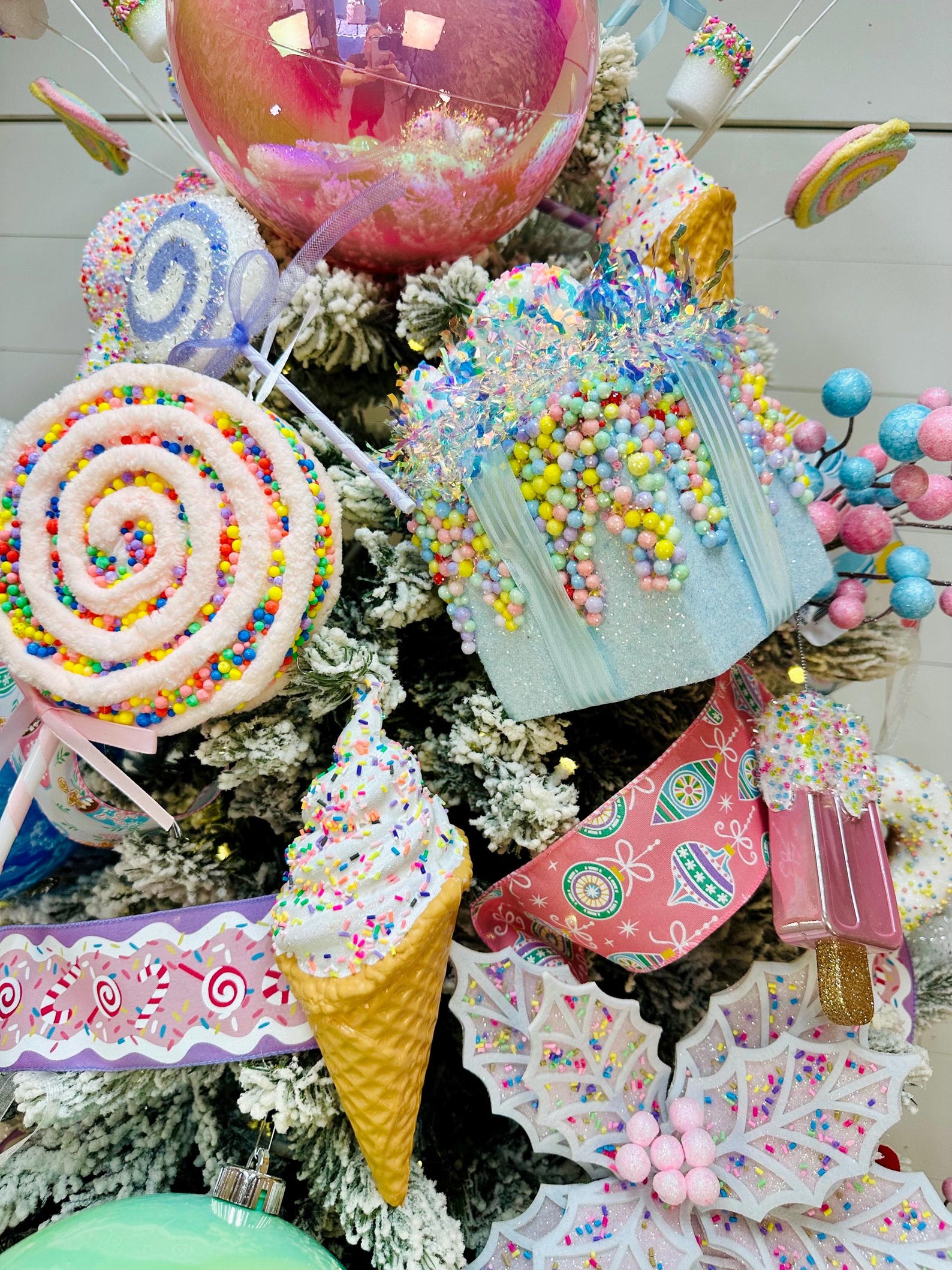 Candy Christmas Tree Kit, Pink Candy Christmas Tree, Tree Decorations