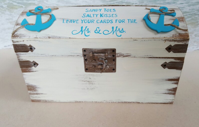 Nautical Card Box personalized in Your Choice of Color Money Etsy