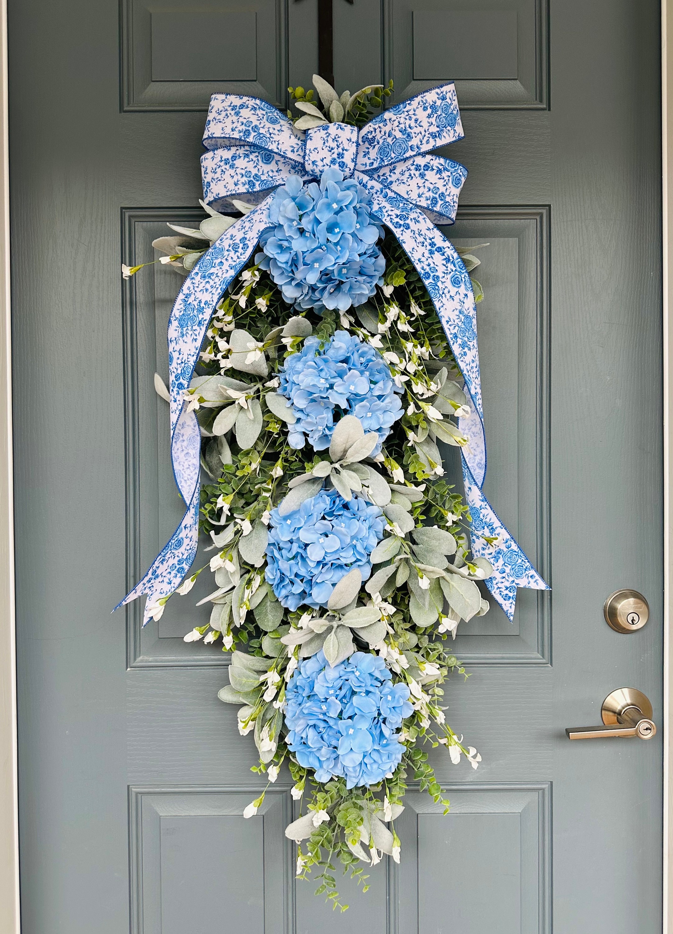 Artificial Eucalyptus Wall Decor Flower Swag, Farmhouse Hanging Fake