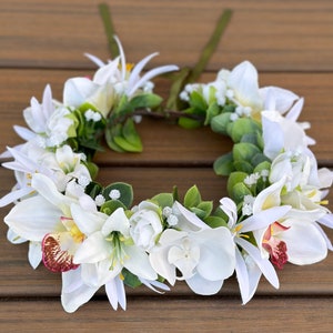 Tropical Forever Haku - Adjustable Tahitian Flower Crown With