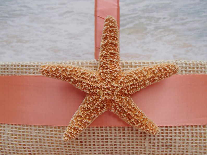 Tropical Beach Flower Girl Basket Beach Wedding Starfish Etsy