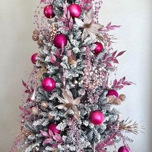 Pink Christmas Tree Kit, Pink Christmas Tree, Tree Decorations ...