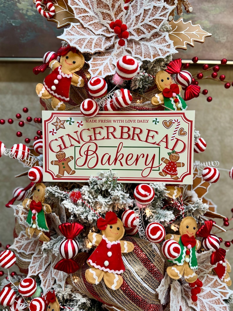 Mini Gingerbread Tree Mini Tree Kit Gingerbread Bakery Christmas, 3-4 Ft Tree, Gingerbread ...