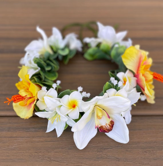 Custom Tropical Forever Haku - Adjustable Tahitian Flower Crown