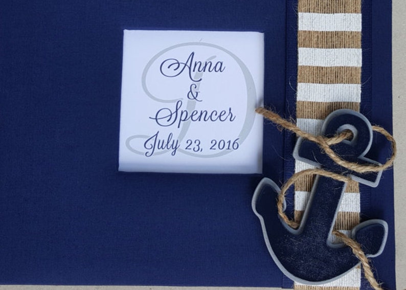 Nautical Beach Guest Book Set wedding Shower Birthday Etsy
