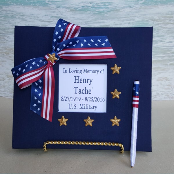 Military Funeral Guest Book Etsy