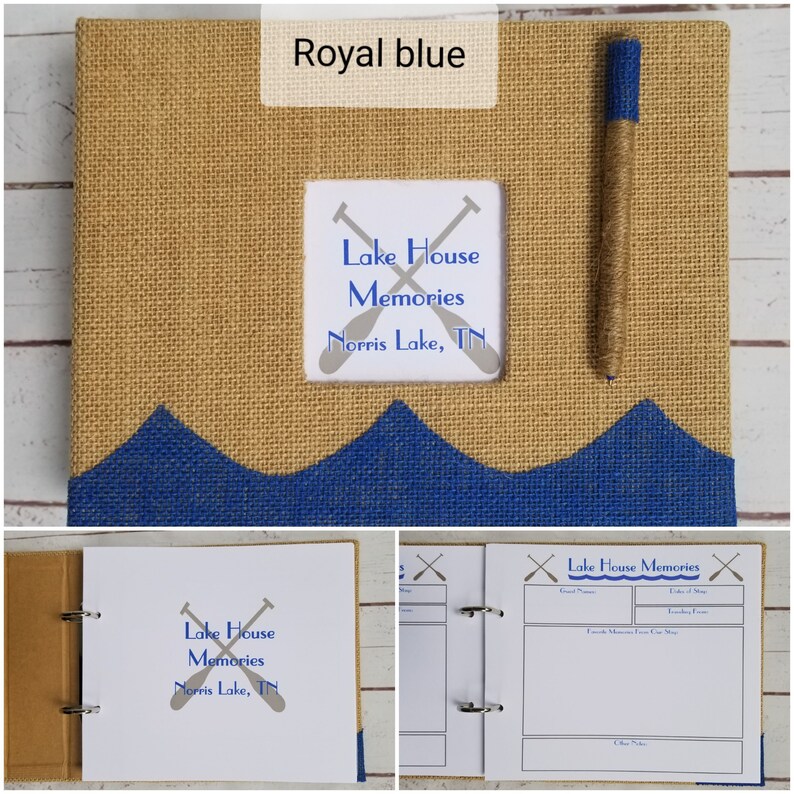Custom Lake House Guest Book Set Guest Home Lodge Cottage Etsy