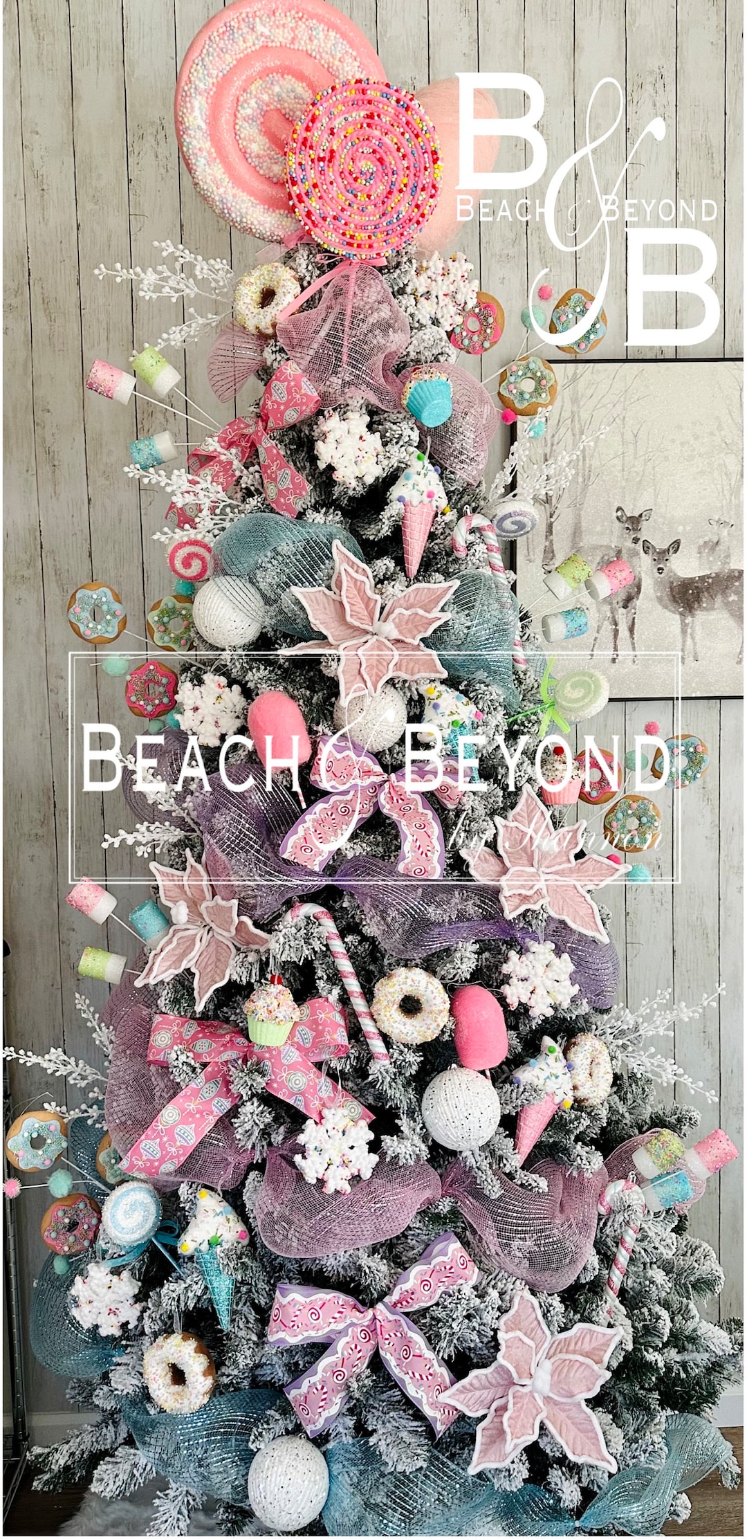 Tree Kit Candy Christmas, Pink Candy Christmas Tree, Tree