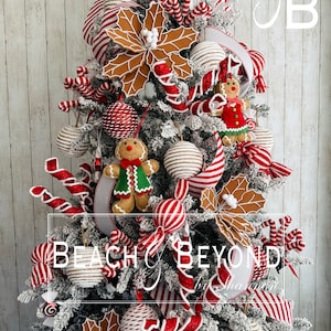 Tree Kit Gingerbread Christmas, Gingerbread Tree, Gingerbread Christmas Tree Kit, Peppermint Christmas Tree, Candy Christmas, Decor