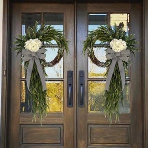 Everyday Wreath, Hydrangea Wreath, Year Round Wreath, Spring Decor, Hydrangeas, Grapevine Wreath, front door wreath, Chic White Wreath