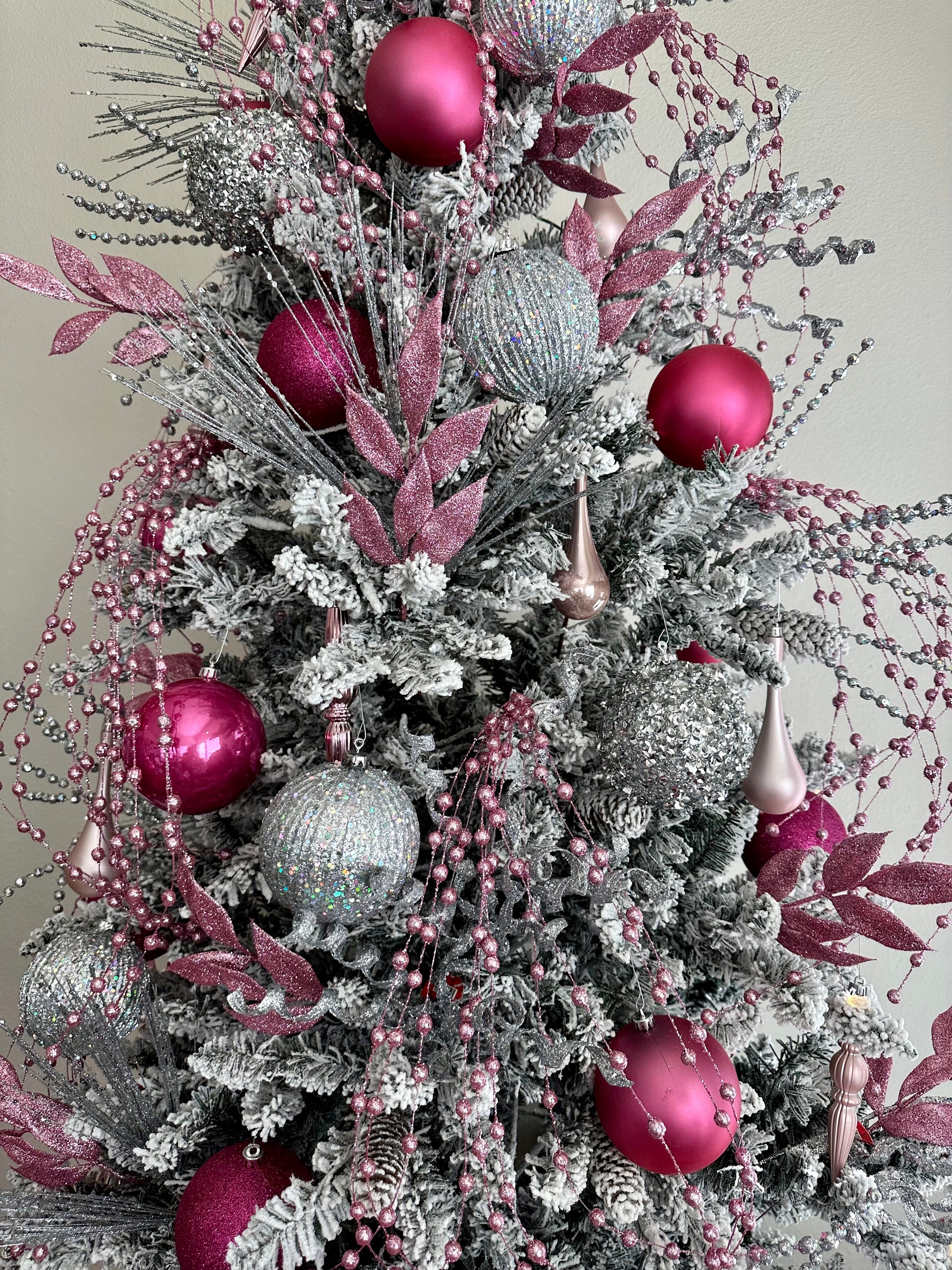Pink Silver Christmas Tree Kit Pink Christmas Tree Tree