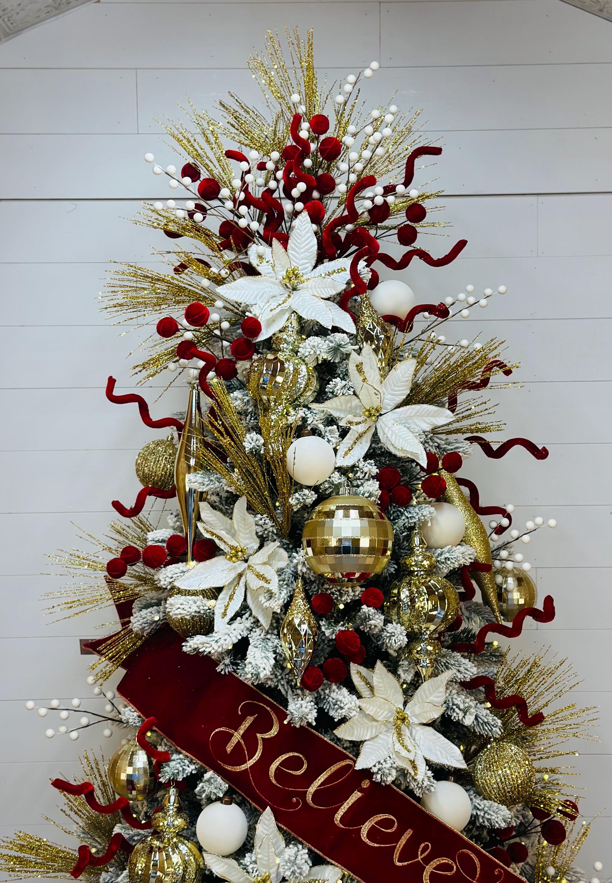 Tree Kit Red, Gold & Ivory Christmas, Classic Christmas Tree