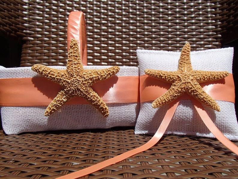 Tropical Beach Flower Girl Basket Beach Wedding Starfish Etsy