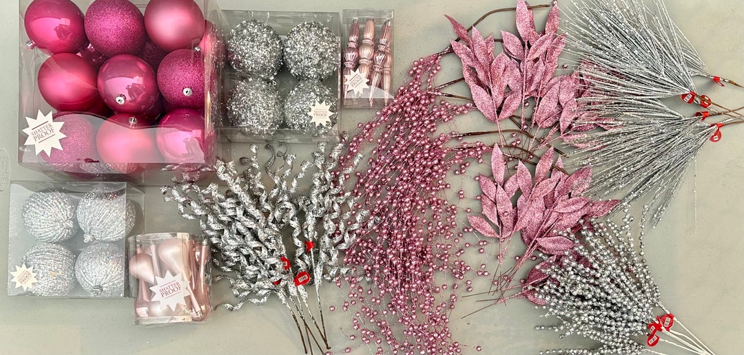 Pink Silver Christmas Tree 