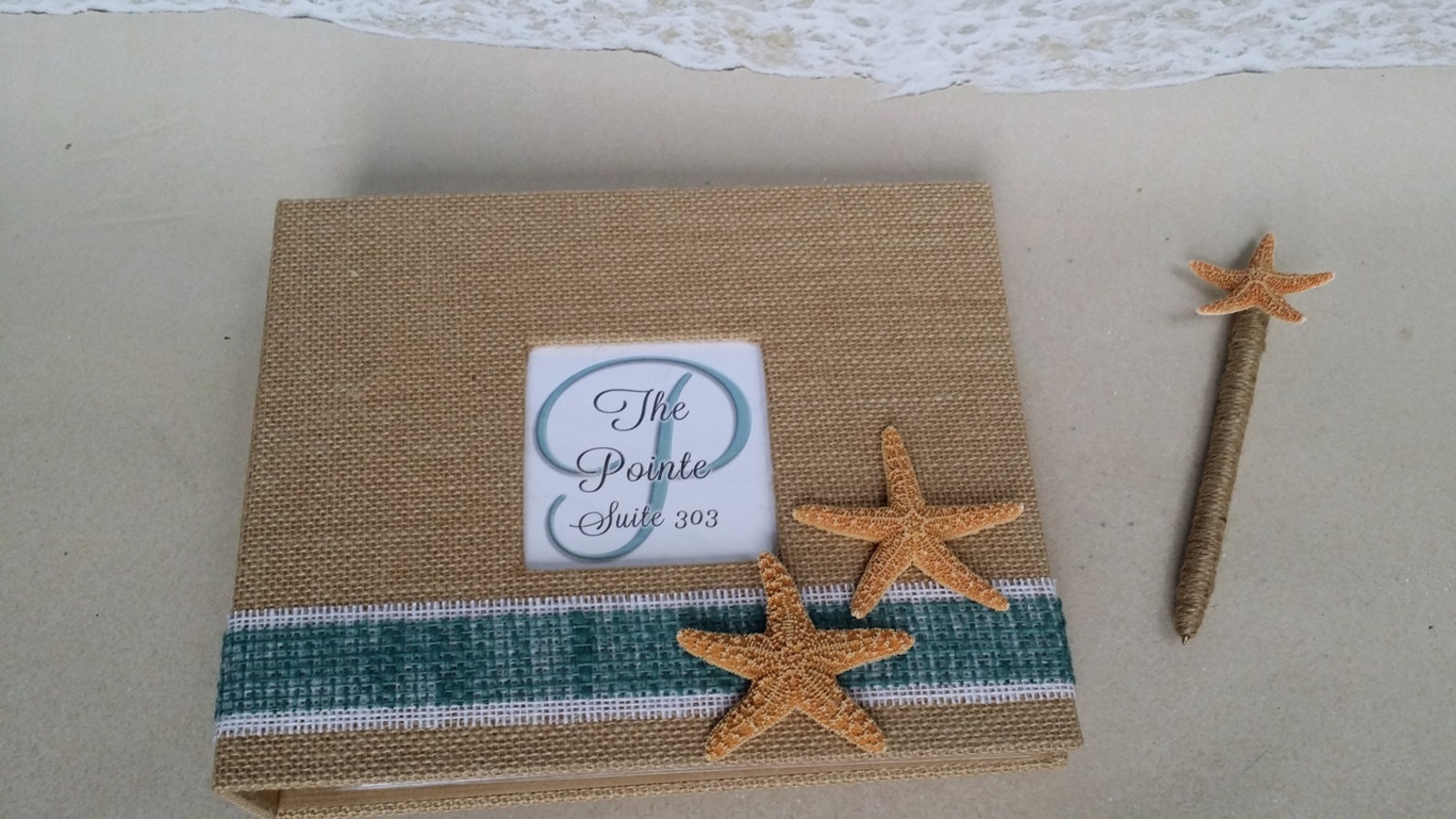Beach House Guest Book Set Customized Monogram and Etsy