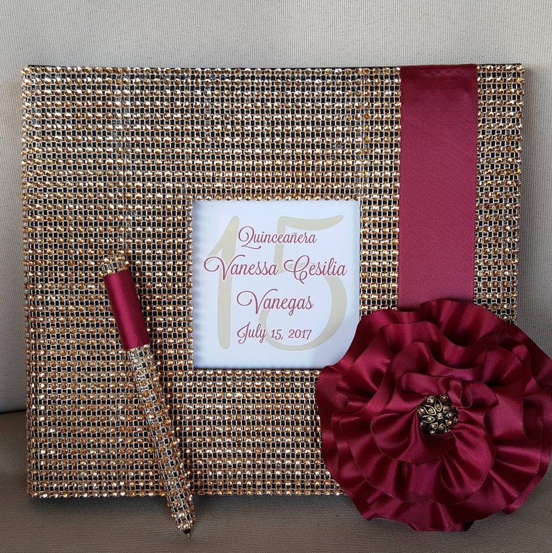 Guestbook 16 15 40 50 60 70 80 Rhinestone Crystal Diamond Birthday Party Quinceanera Etc Bling Guest Book Set Sweet 16 Wedding