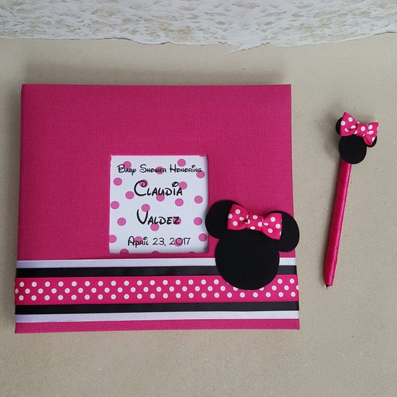Polka Dot Baby Shower signo en hoja