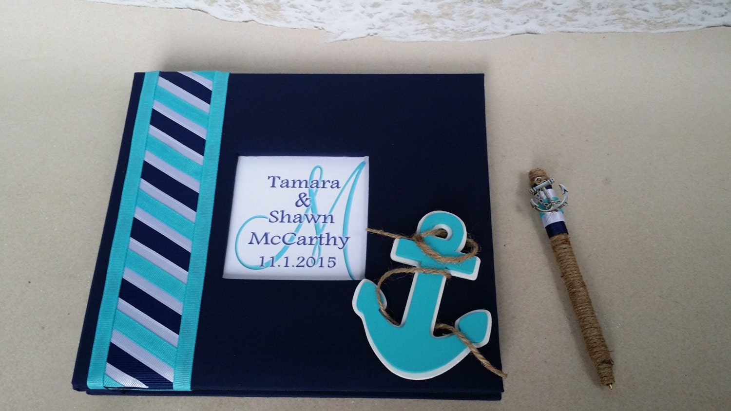 Nautical Guest Book Set Your Choice of ColorsWedding Etsy