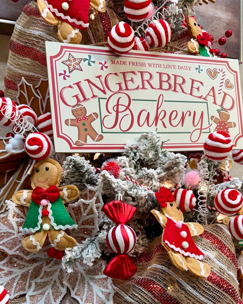 Mini Gingerbread Tree Mini Tree Kit Gingerbread Bakery Christmas, 3-4 Ft Tree, Gingerbread ...
