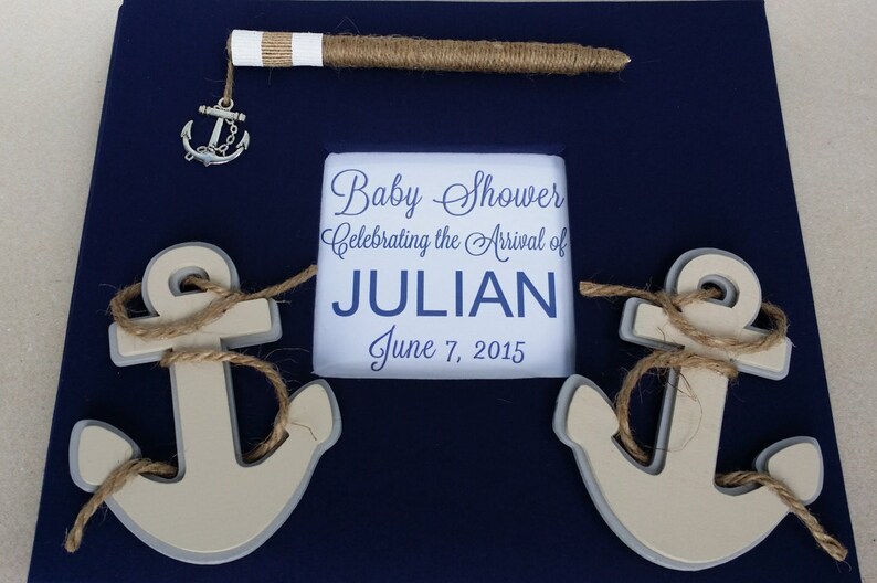 Nautical Beach Guest Book Set Baby Shower Wedding Etc Etsy
