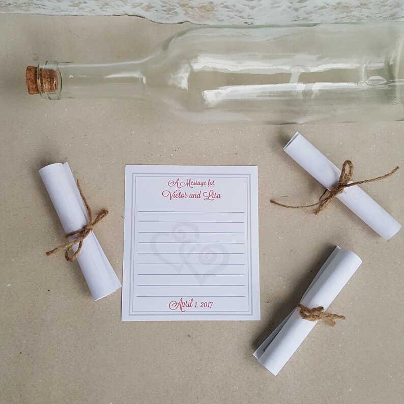 Custom Message in a Bottle Sheets choice of Colors & Etsy