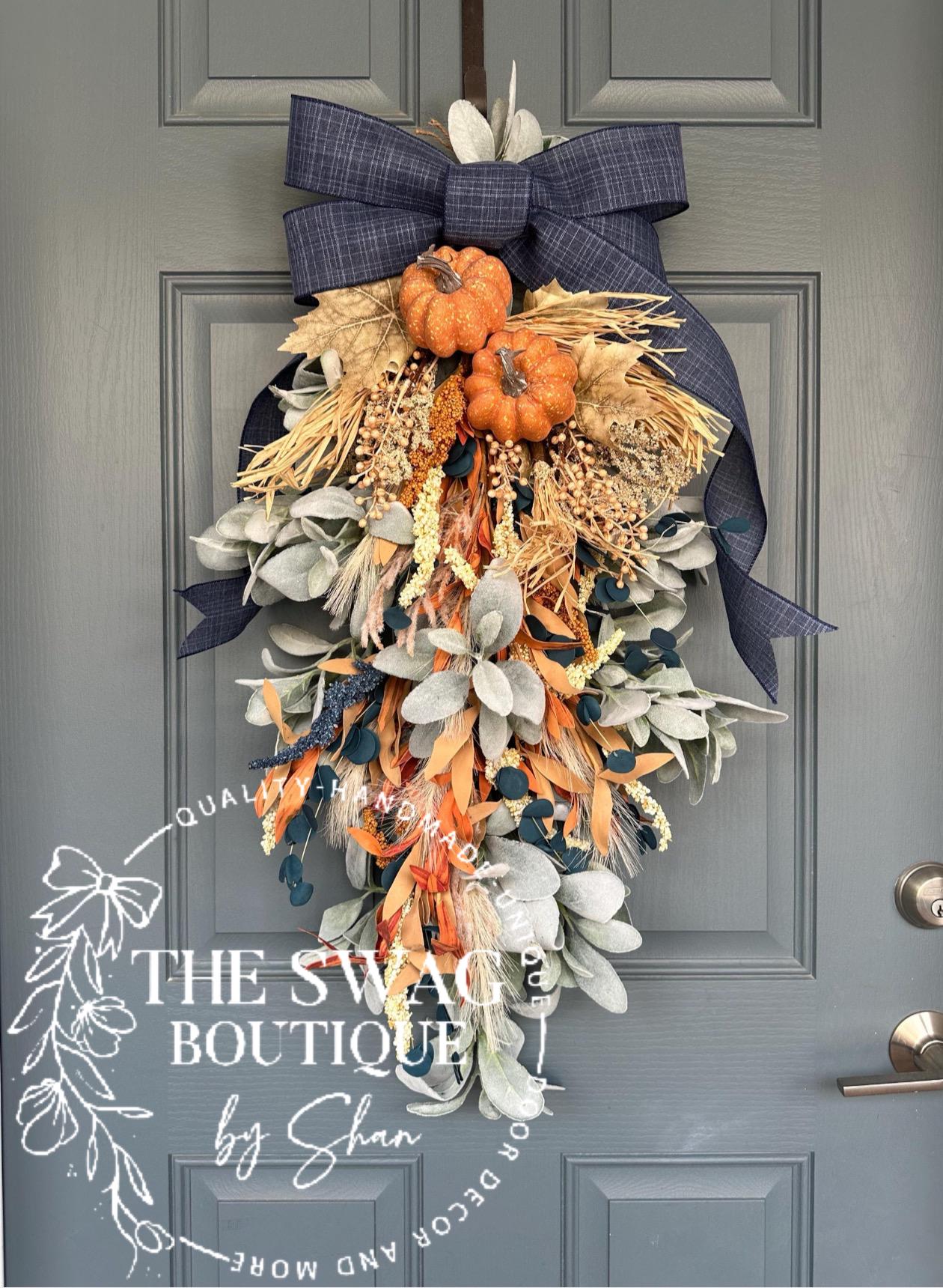 フラワー・リース Halloween wreathe swag Pink Halloween Swag Wreath