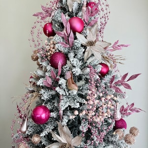 Pink Christmas Tree Kit, Pink Christmas Tree, Tree Decorations ...