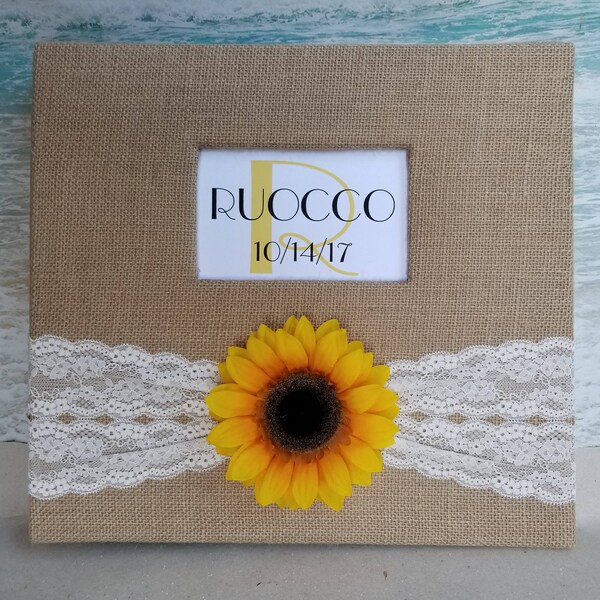 Sunflower Guest Book Wedding Etsy