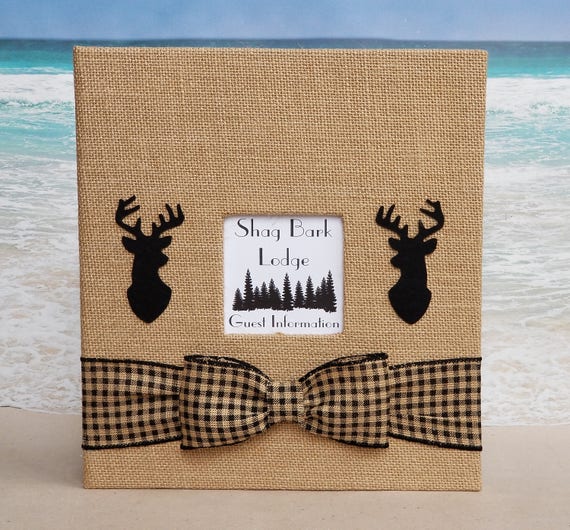 Rustic Guest Information Book Holds 8.5x11 sheets Etsy