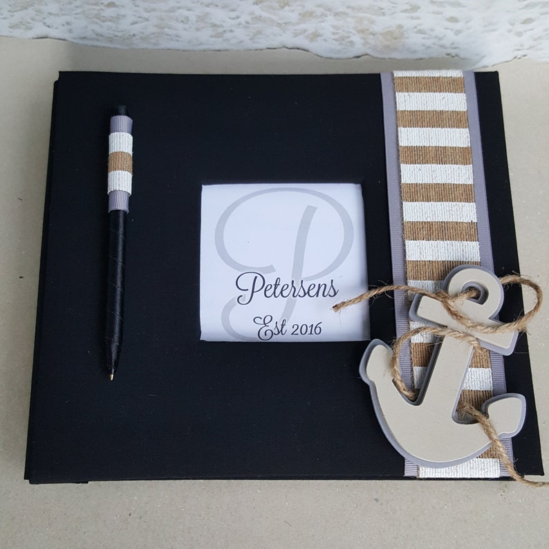 Nautical Beach House Guest Book Set wedding Shower Etsy