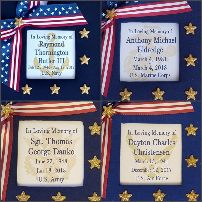 US Military Funeral Guest Book / Memory Book Personalized W/ Etsy