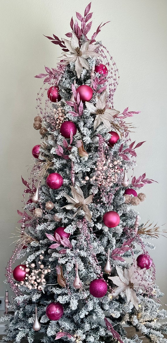 Decoration X'mas tree ＊Classic＊GOLD×PINK Pink And Gold Christmas Tree Decorations - The Crafting Nook