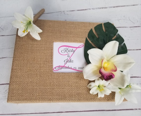 Fall Guest Book /& Pen Set Rustic Burlap Leaves Leaf Guestbook Pen Wedding, Shower, Birthday, Anniversary, Etc Choice of colors-
