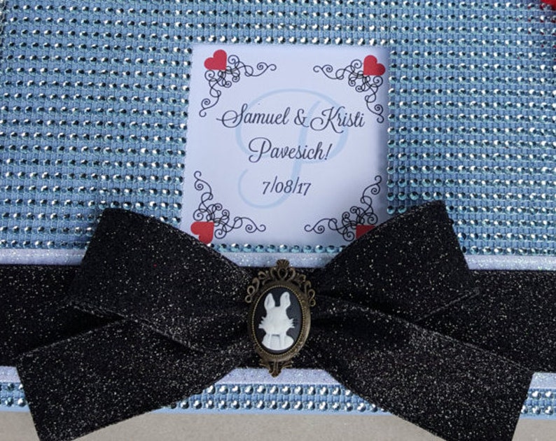 Wedding Birthday Party Alice Guest Book Set Sweet 16 Etc- Bling Fairytale Alice in Wonderland Guestbook Queen Hearts Disney
