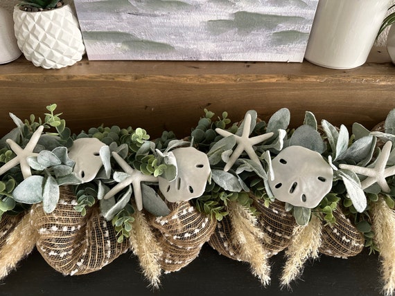 Beach Garland, Starfish Garland, Mantel Garland, Beach Decoration