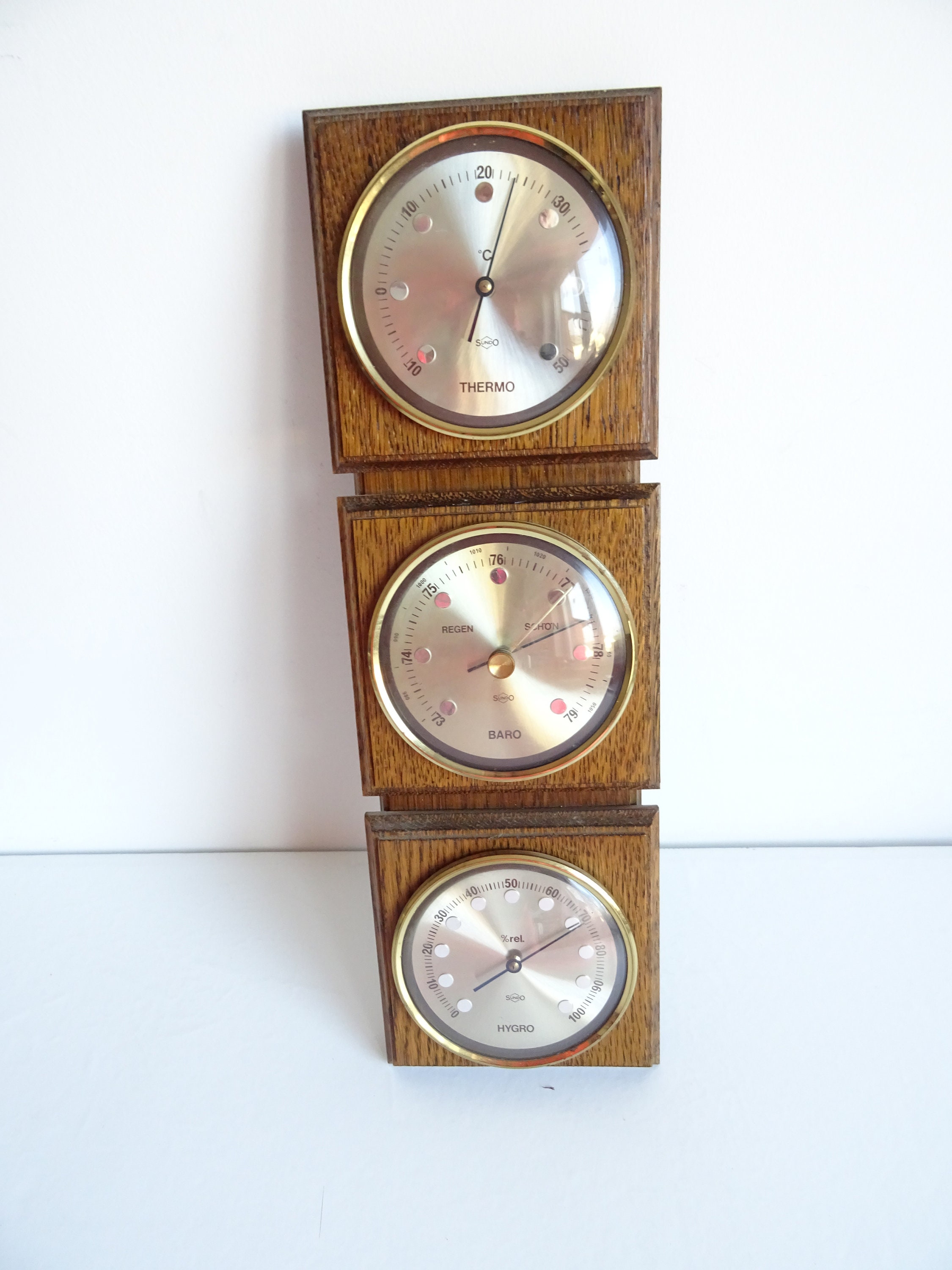 Hygrometer yotijar Wooden Thermometer Barometer Traditional 