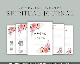 Spiritual Journal Pages: Bible Verse Prompts (Printable PDF)