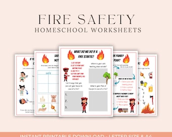 Fire Safety Activity Pack: Homeschool & Preschool Learning (PDF Download)