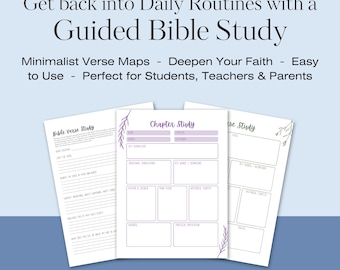 Back-to-School Verse Mapping Bundle | Bible Study Printable PDF | Homeschool & Classroom Faith Worksheets