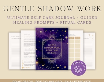 Shadow Work Journal PDF | Guided Prompts for Healing & Self Discovery | Inner Child and Trauma Workbook | Printable Self Reflection Journal