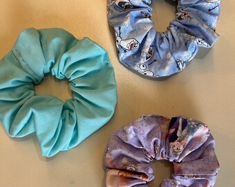Frozen Scrunchies 3 Pack, Purple, Frozen Scrunchies, Disney Hair Accessories, Hair Accessories, Scrunchies for Girls