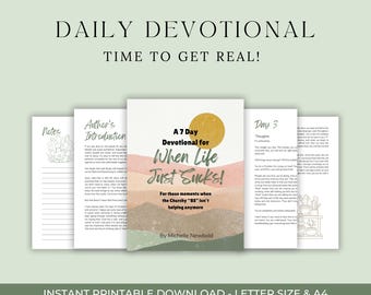 7-Day Christian Devotional for Mental Health: Uplifting Faith Journal (PDF Printable)