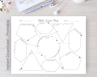 Bible Verse Mapping Worksheet: Printable Scripture Study Tool (PDF Download