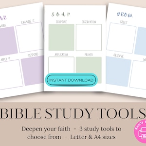Sjabloonbundel bijbelstudie: SOAP-methode, spiritueel dagboek (pdf-download)