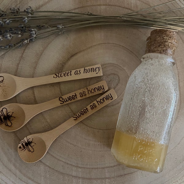 Oaks Rey LS1531 Walnut Honey Spoon, Mini, Made In Egypt