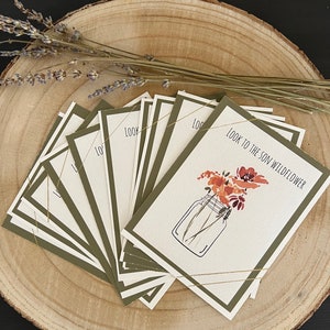 Set van 10 ansichtkaarten met aquarel wilde bloemen