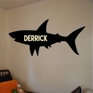 Shark Decal - Great White Shark Wall Art - Kids Room - Shark Week - Custom Shark - Shark Kids Room - Personalized