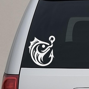 Fishing Lure Decal - Fish Hook Decal - Fishing Decor - Deep Sea Fishing Decal - Trophy Fish Decal - Fishing Decal - Fishing Car Decal