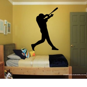 Baseball Player Wall Decal - Kids Room Decor - Baseball Decal - Home Decor