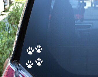 Süßer Aufkleber - Hund Pfote Auto Fenster Aufkleber - Labrador Retriever Aufkleber - Hunde Aufkleber für Auto - Kleiner Hunde Aufkleber - Hund Fußabdruck Aufkleber